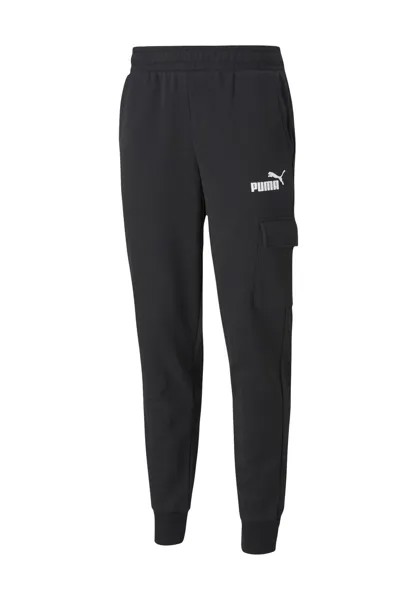 Мужские джоггеры в рубчик с эластичной резинкой на талии Essentials PUMA, цвет Puma Black