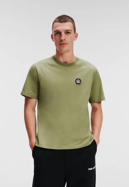 Базовая футболка KARL LAGERFELD, лодэн зеленый