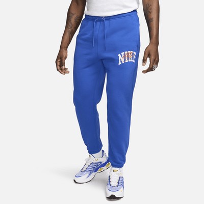 Брюки Nike Club Fleece, цвет Game Royal/Safety Orange