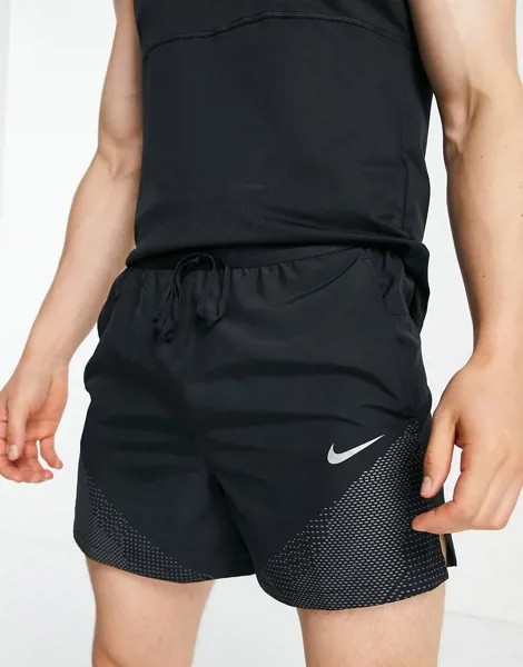 Черные шорты с длиной шагового шва 5 дюймов Nike Running Run Division Flex Stride Flash-Черный цвет