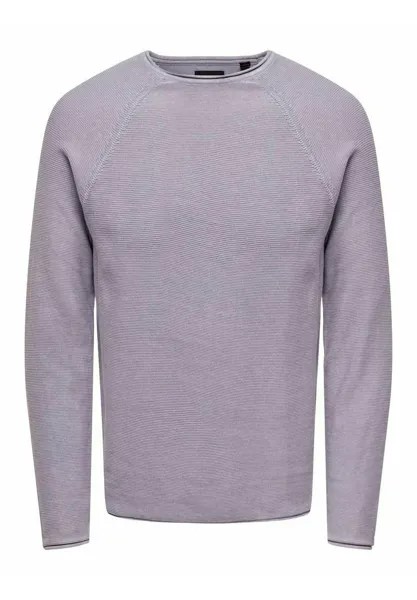 Свитер ONSDEXTOR RAGLAN Only & Sons, фиолетово-ясень