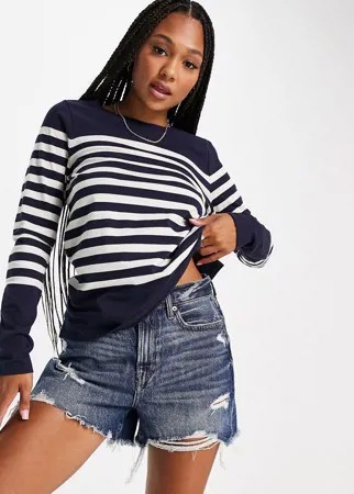 Классический лонгслив в полоску Maison Scotch-Разноцветный
