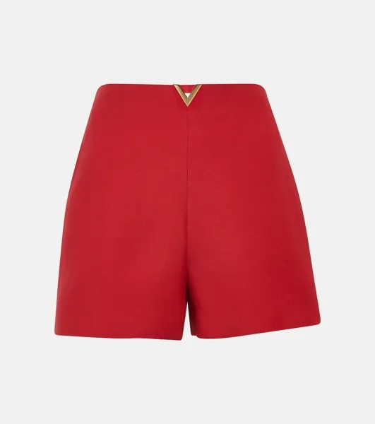 Шорты Crêpe Couture с завышенной талией Valentino, красный