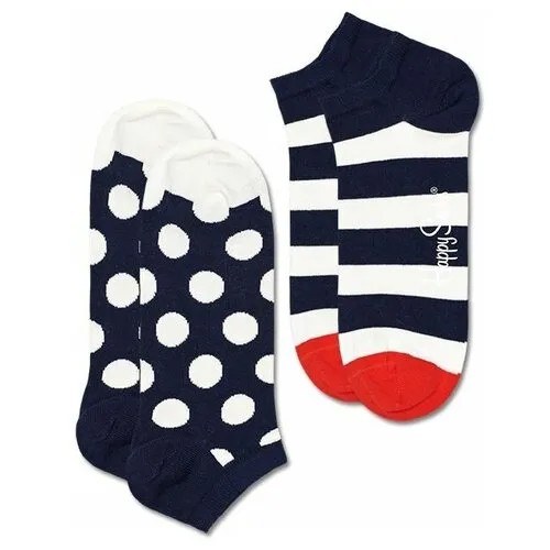 Набор из 2 пар носков 2-Pack Big Dot Stripe Low Sock 25, темно-синий