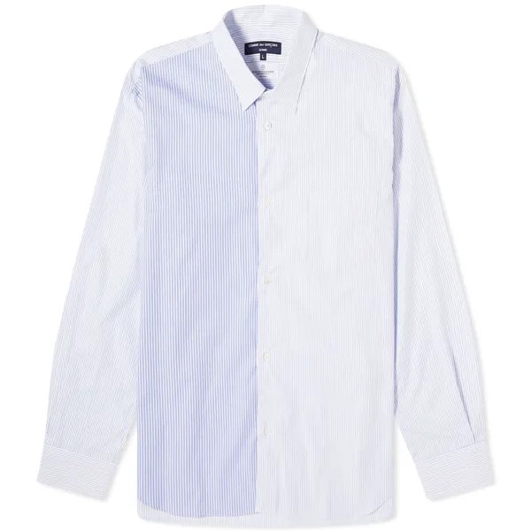 Рубашка Comme Des Garçons Homme Multi Stripe Shirt, цвет White, Sax & Navy