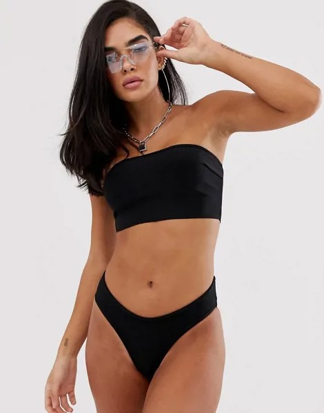 Слитный купальник Missguided pool party-Черный