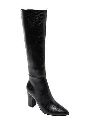 JANE AND THE SHOE Женские черные ботинки Fay из змеиной кожи на блочном каблуке, размер 7 м