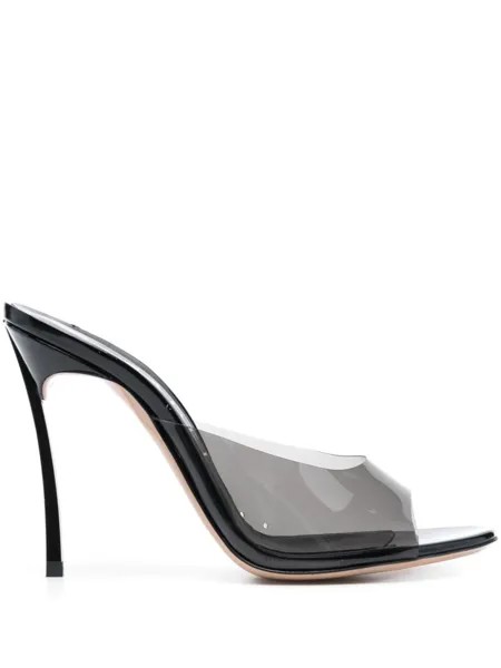 Casadei прозрачные мюли на каблуке, черный