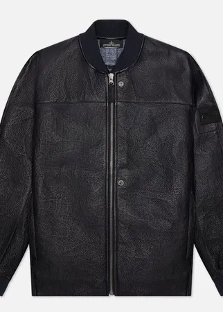 Мужская куртка бомбер Stone Island Shadow Project FSDX Dyneema Fused Leather, цвет синий, размер XL