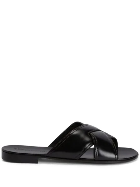 Giuseppe Zanotti шлепанцы Flavio, черный
