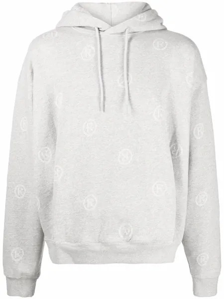 Martine Rose monogram-print pullover hoodie