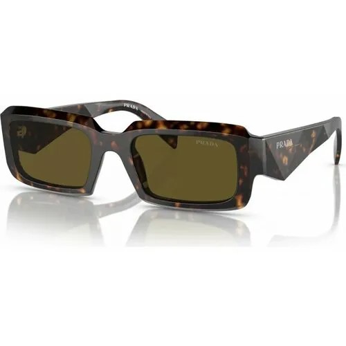 Солнцезащитные очки Prada, бабочка, оправа: пластик, с защитой от УФ, для мужчин, зеленый