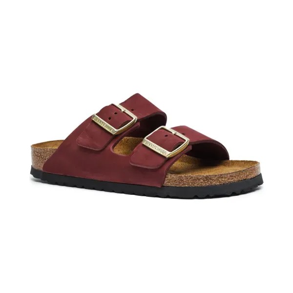 Кожаные тапочки Arizona sfb lenb zinfandel Birkenstock, бургунди