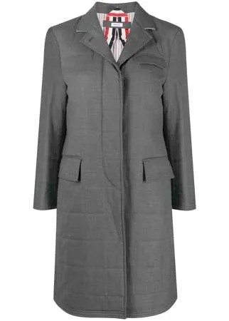 Thom Browne стеганое пальто Chesterfield