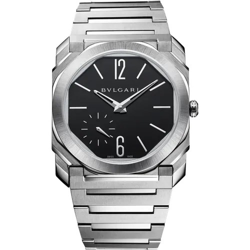 Наручные часы BVLGARI, серебряный, черный