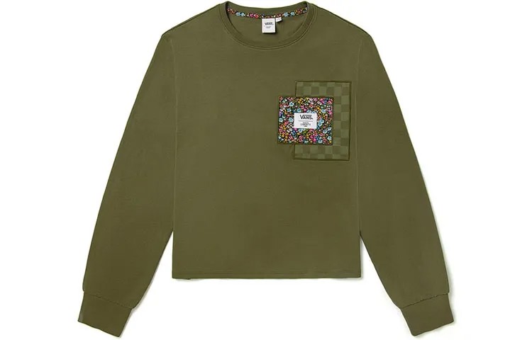 Футболка женская Liberty Fabrics Collaboration, зеленая Vans