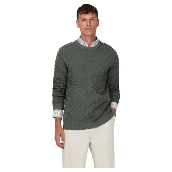 Свитер Only & Sons Kalle Crew Neck, зеленый