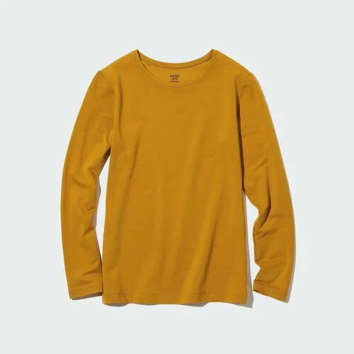 Лонгслив Uniqlo, размер XS, желтый