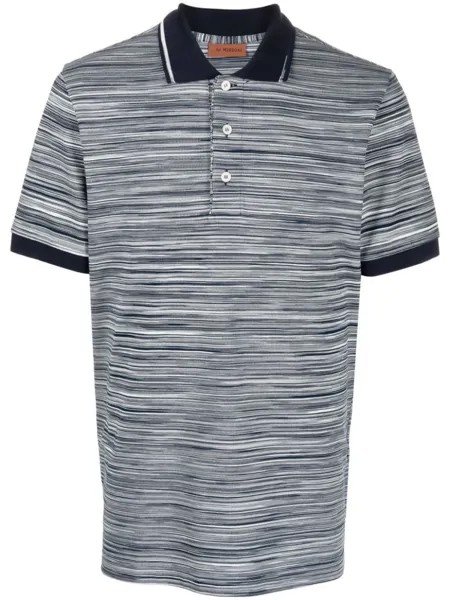 Missoni рубашка поло в полоску, синий