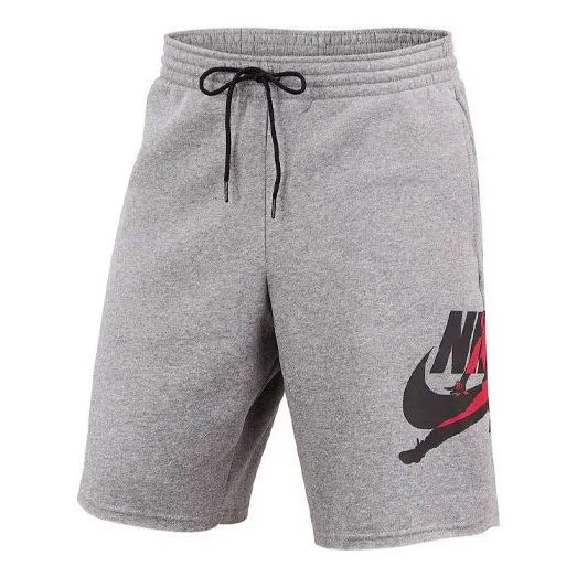 Шорты jumpman логотип печать трикотажные баскетбольные спортивные шорты Air Jordan, серый