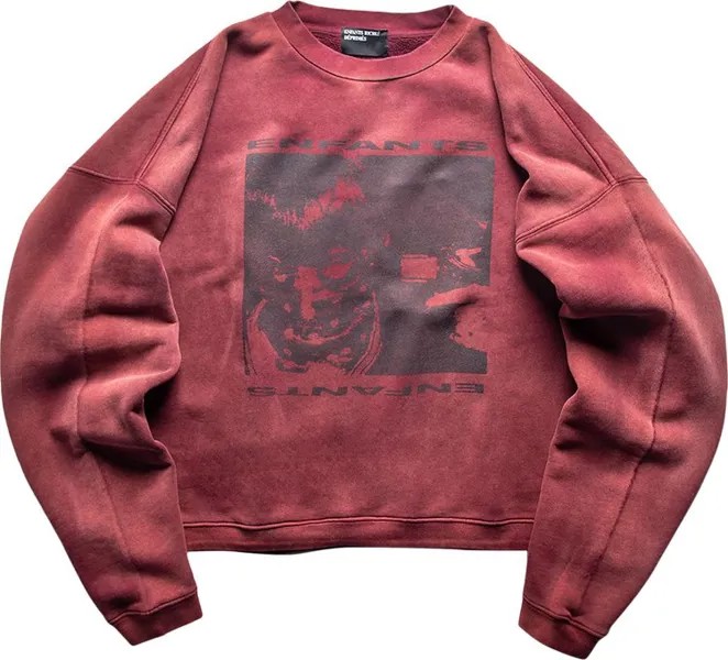 Толстовка Enfants Riches Déprimés Girl/Gun Crewneck 'Faded Red/Black', красный