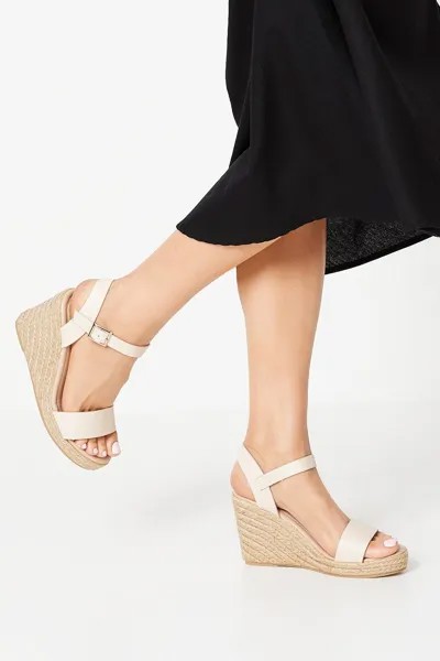 Высокие эспадрильи Remy на танкетке Dorothy Perkins, слоновая кость