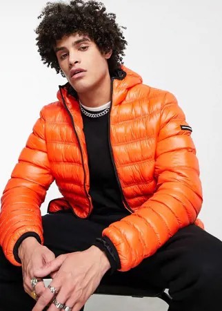 Оранжевая дутая куртка с капюшоном Good For Nothing-Оранжевый цвет