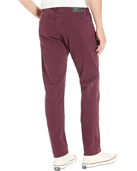 Брюки AG Tellis Modern Slim Leg Sueded Stretch Sateen Pants, цвет Maroon Peak