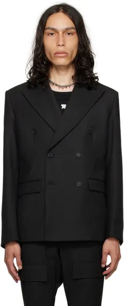 Черный двубортный пиджак MISBHV
