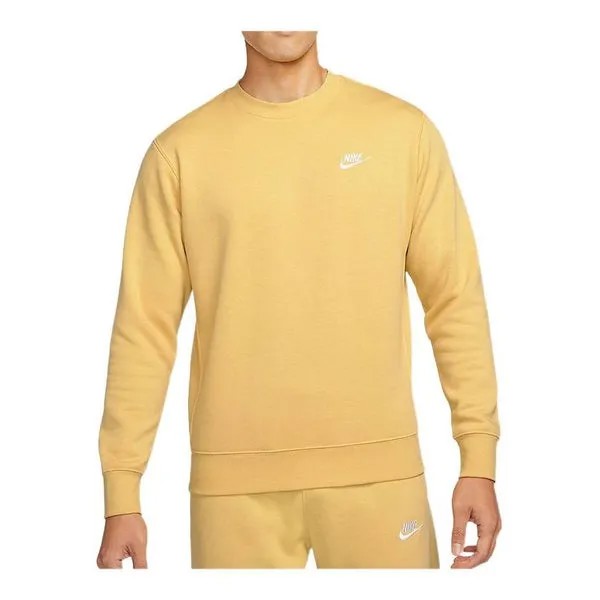 Толстовка Nike Sportswear Club Fleece Round Neck Pullover 'Yellow', желтый