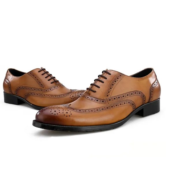 Качественные черные/коричневые оксфорды, мужские свадебные туфли, деловая обувь из натуральной кожи, мужская обувь