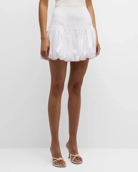 Мини-юбка Ellah Fit & Flare из поплина Cinq a Sept, цвет White