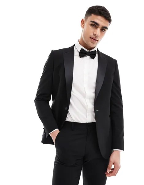 Новый черный скинни-смокинг ASOS DESIGN