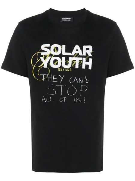 Raf Simons футболка с принтом Solar Youth