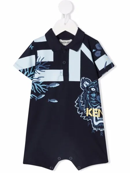 Kenzo Kids короткий комбинезон с принтом