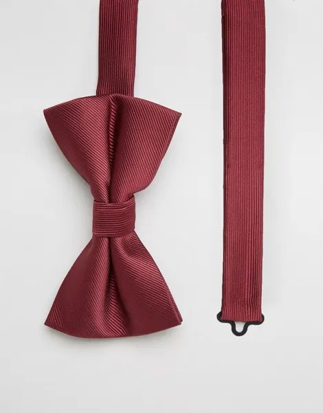 Бордовый галстук-бабочка ASOS DESIGN-Красный