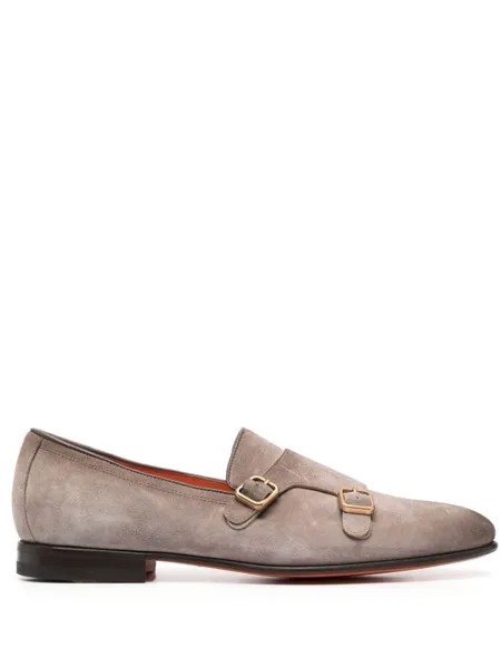 Santoni туфли монки, коричневый