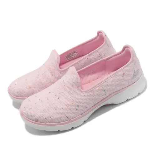 Skechers Go Walk 6-Galaxy View Светло-розовые женские повседневные туфли без шнуровки 124551-LTPK