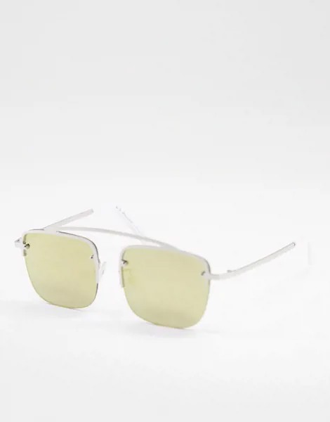 Квадратные солнцезащитные очки AJ Morgan Slice-Серебристый
