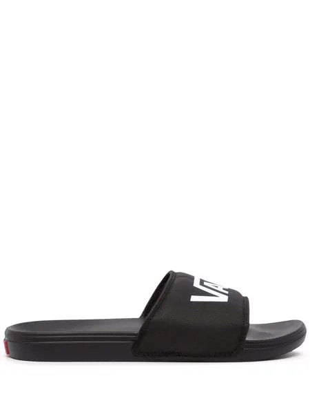 Vans logo-print open-toe slides