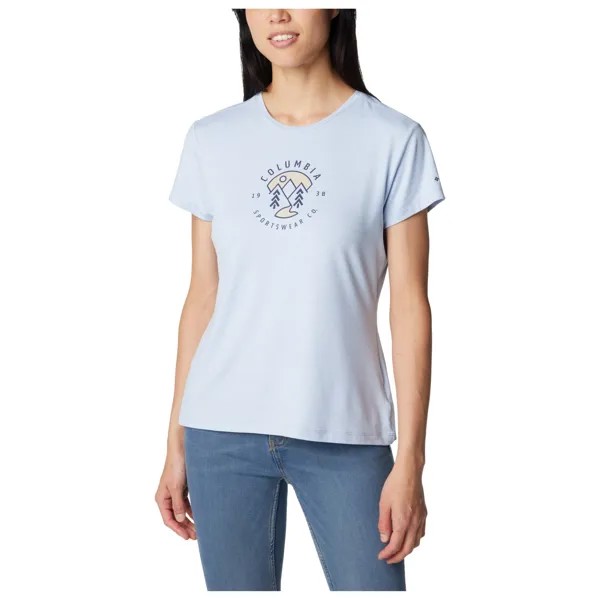 Функциональная рубашка Columbia Women's Sloan Ridge Graphic S/S Tee, цвет Whisper Heather/Naturally Boundless