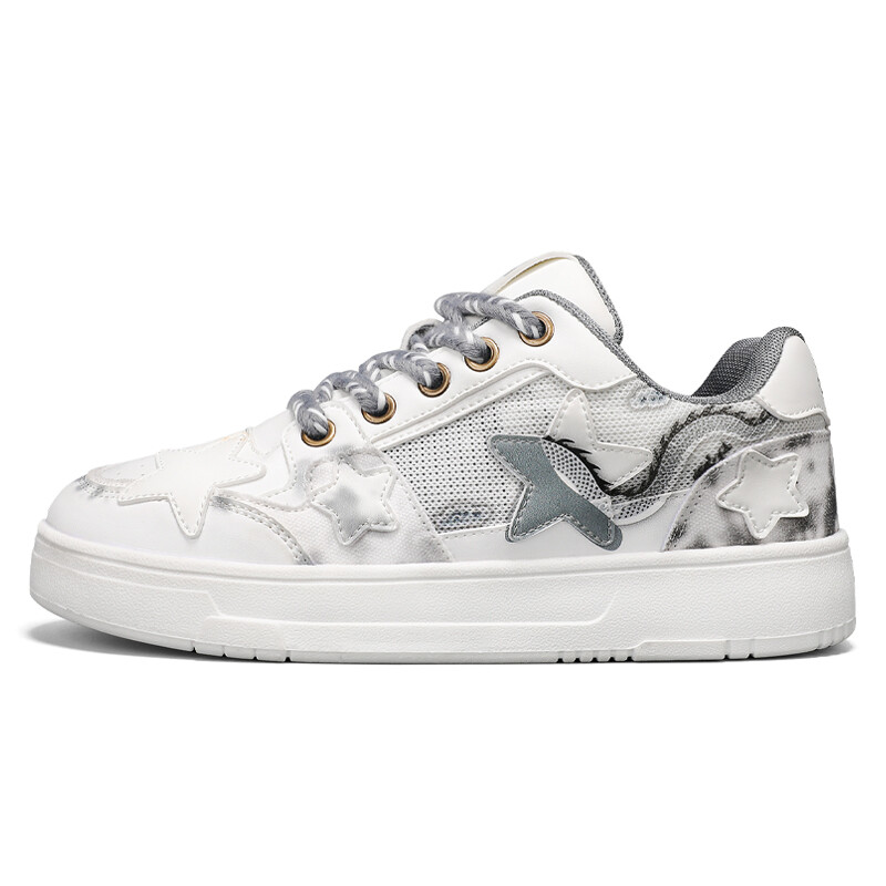 Кроссовки Tonlion Skateboarding Shoes Unisex Low-top, белый/красный