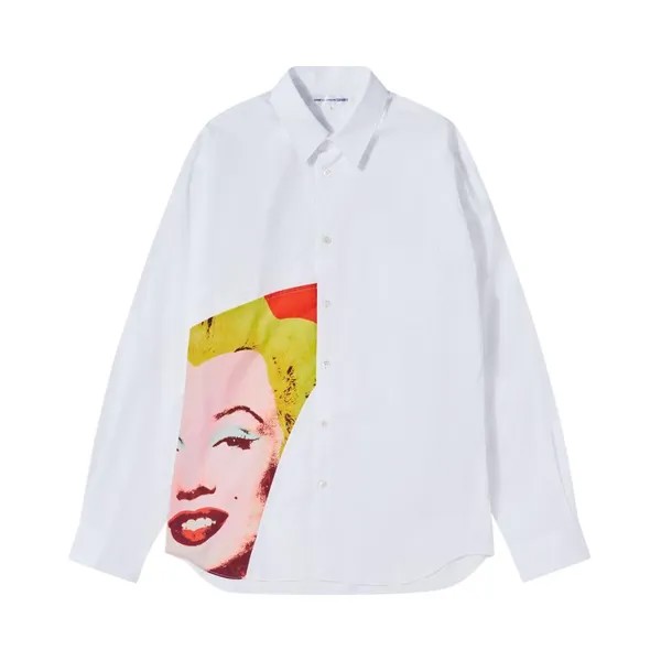 Рубашка Comme Des Garçons Comme des Garçons SHIRT Marilyn Monroe Graphic Shirt, белый