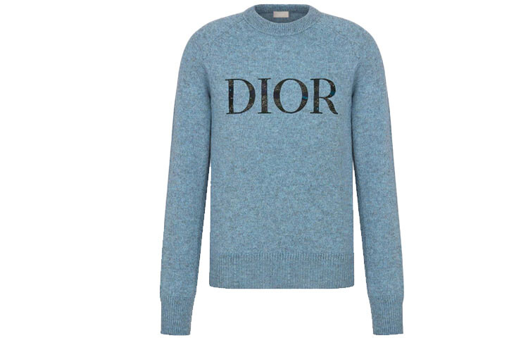 Ежеквартальные новинки свитер мужской синий Dior, синий