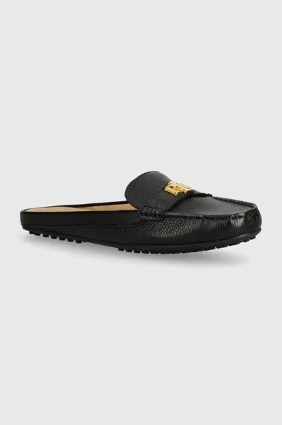 Кожаные шлепанцы Barnsbury Lauren Ralph Lauren, черный