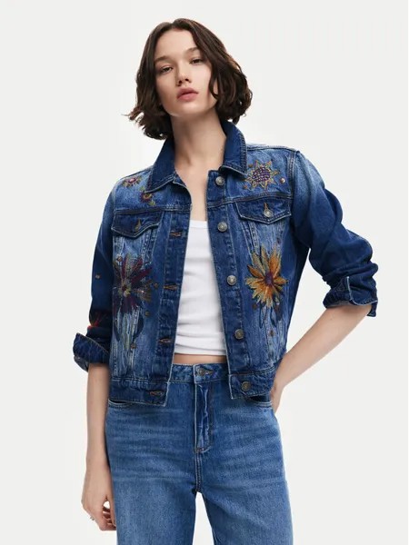 Джинсовая куртка стандартного кроя Desigual, синий