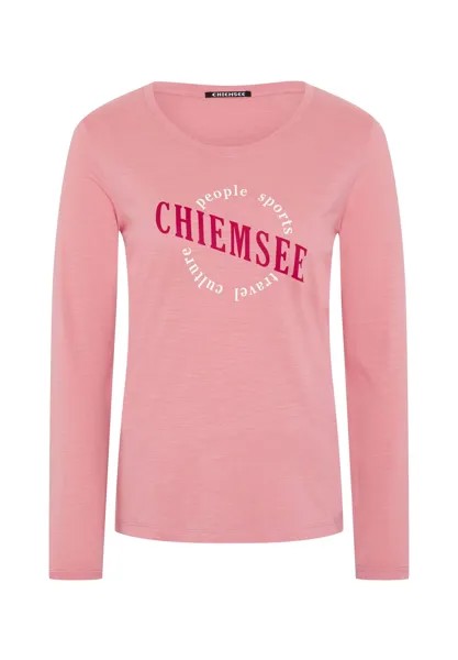 Лонгслив с принтом этикетки спереди CHIEMSEE, цвет Salmon Rose