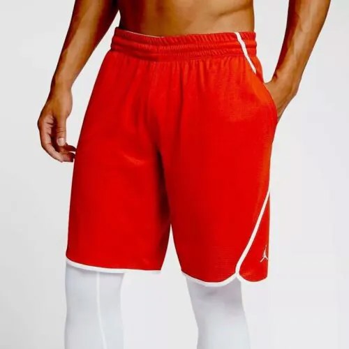 Мужские баскетбольные шорты Nike Air Jordan, размер S, маленькие спортивные штаны для активного отдыха, красные #850