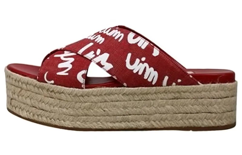 Шлепанцы женские красные Miu Miu