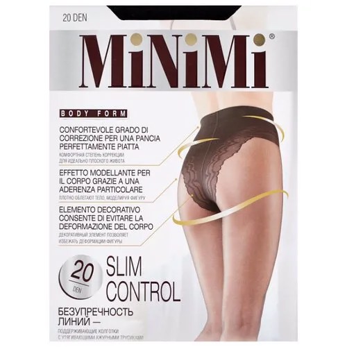 Колготки MiNiMi Slim Control 20 den, размер 3-M, nero (черный)
